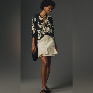 Velvet by Graham & Spencer Floral Blouson Sleeve Blouse